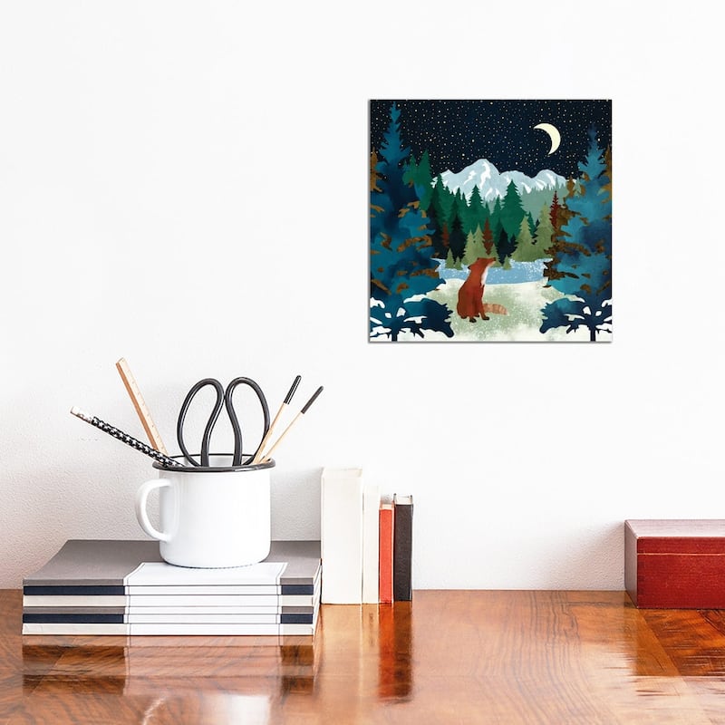 iCanvas "Winter Fox Vista" by SpaceFrog Designs Canvas Print - 12x12x0.75