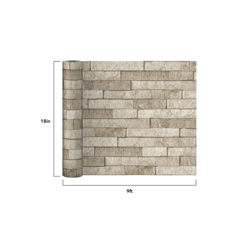 InHome Stone Natural Peel and Stick Rolled Backsplash