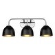 preview thumbnail 2 of 1, Yep by Golden Lighting Zoey 3-light Vanity in Chrome and Matte Black shade