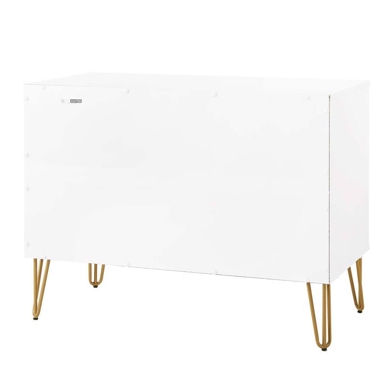 Manhattan Comfort 2-Piece Dumbo Modern Standard 3-Drawer Dresse 2.0 Nightstand Set