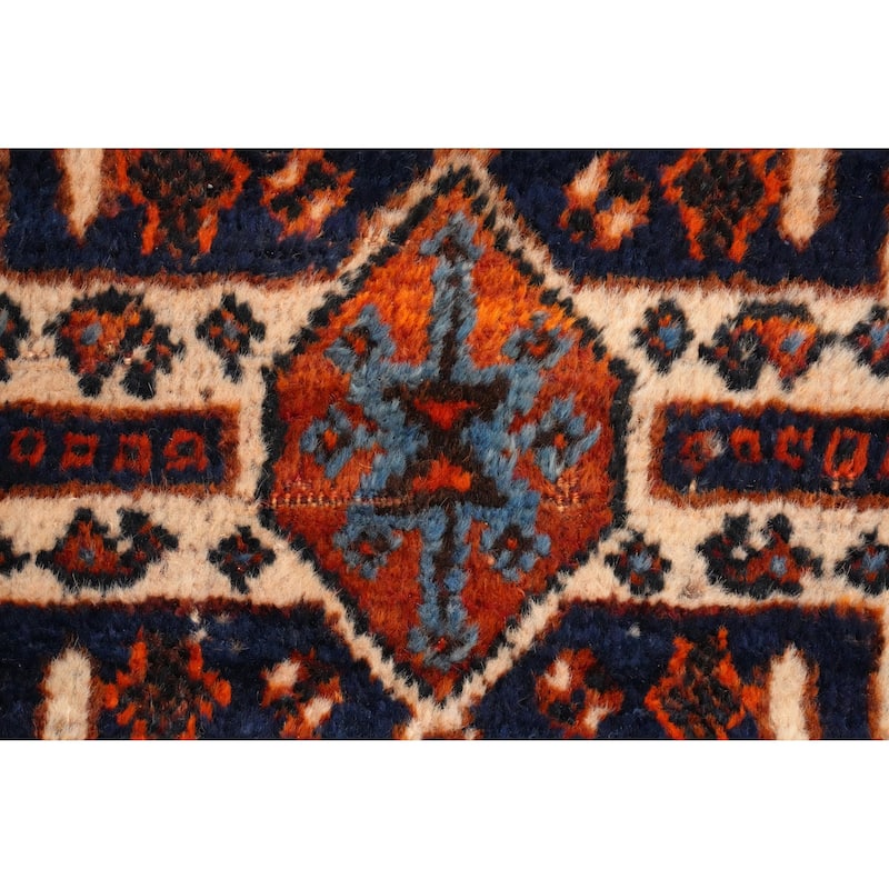 Hand Knotted Oriental 100% Wool Carpet Traditional Medallion Oranges & Rust Shiraz Area Rug - 9' 9'' X 7' 3''