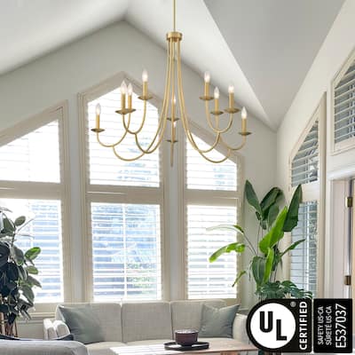 Acroma 10-light Classic Mid-century Modern Candle Chandelier - N/A