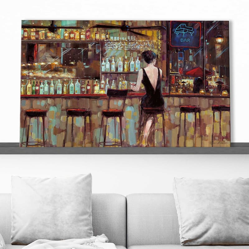 "Elegant in Black" by Ruane Manning Print on Canvas