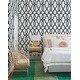 preview thumbnail 3 of 2, Inspired by Color Hourglass Trellis Navy Wallpaper