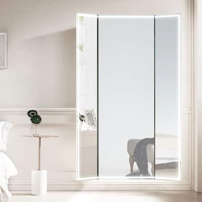 Modern Mirrors Celestia Lighted Full-Length Trifold Vanity Mirror, IP44 - 76*60