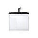 preview thumbnail 26 of 24, James Martin Vanities Mantova 23.6" Single Vanity Cabinet, Glossy White No Base, Charcoal Black Top