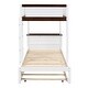 preview thumbnail 13 of 47, Modern Style Twin over Twin Bunk Bed with Twin size Trundle, Storage and Desk, Outlets with USB, Maximized Space, White+Walnut