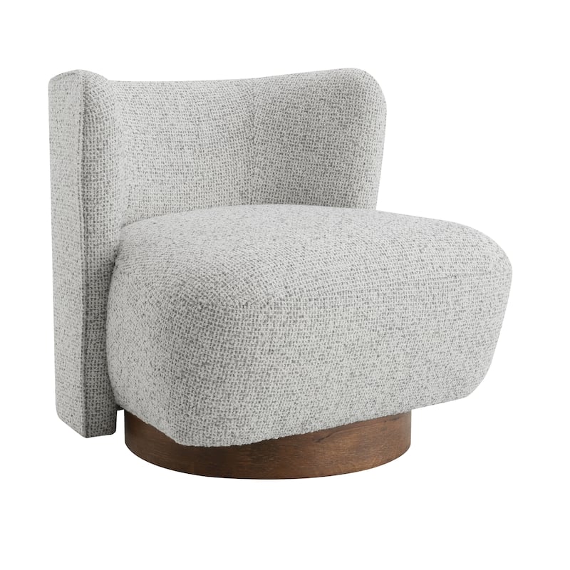 Gray Tweed Accent Chair For Living Room,Wooden Inner Frame