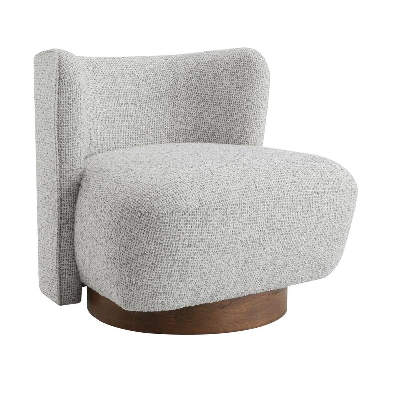 Gray Tweed Accent Chair