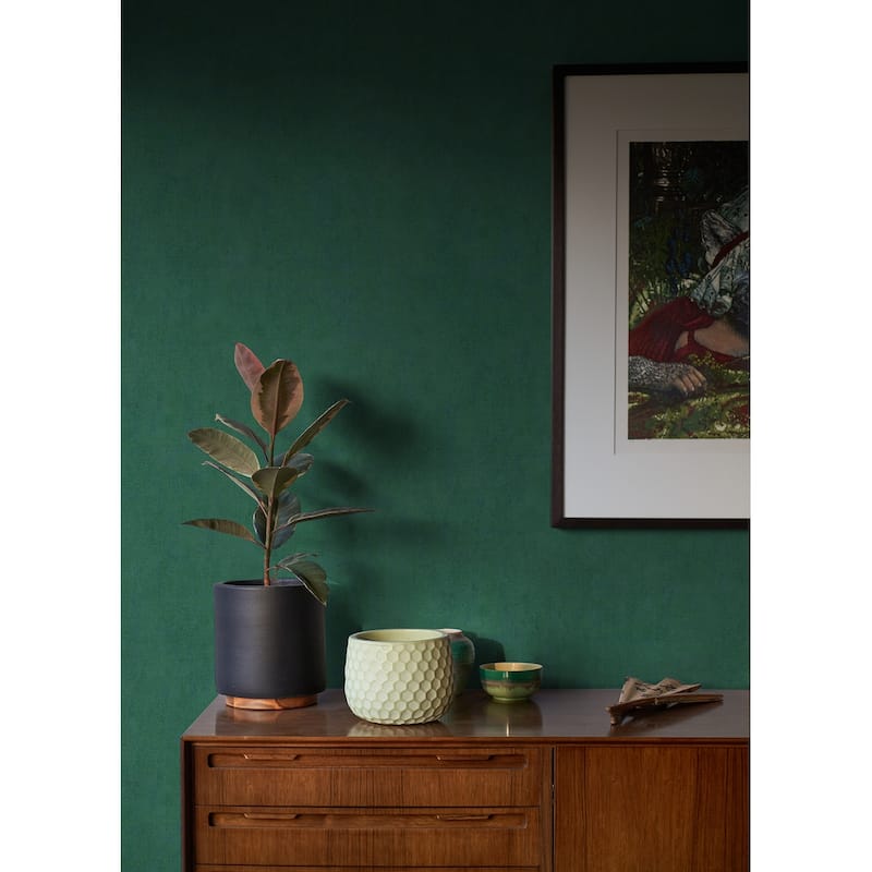 Advantage Riomar Green Distressed Texture Wallpaper - 20.9in x 396in x 0.025in - 20.9in x 396in x 0.025in