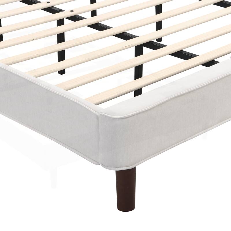 Comfortable Platform Bed with Stylish Headboard for Bedroom Enhancement