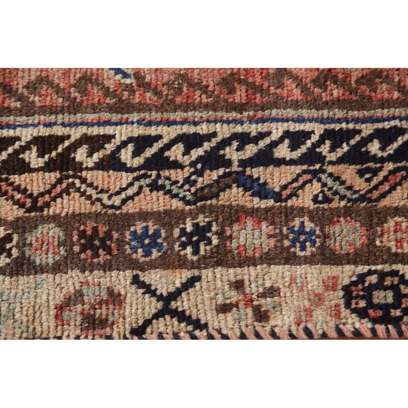 Vegetable Dye Shiraz Persian Antique Area Rug Hand-knotted Wool Carpet - 4'10"x 7'7"