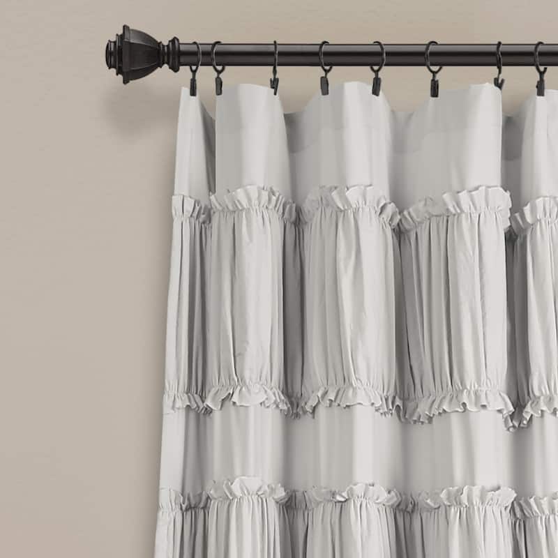 Lush Decor Nova Ruffle Window Curtain Panel Pair