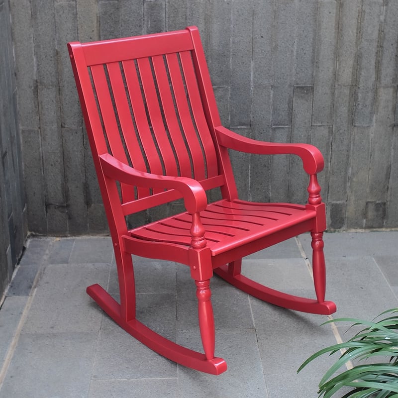 Cambridge Casual Lyon Mahogany Oversize Wood Outdoor Rocking Chair