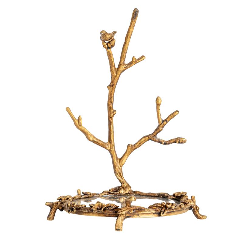 Pewter Jewelry Holder with Bird Detail