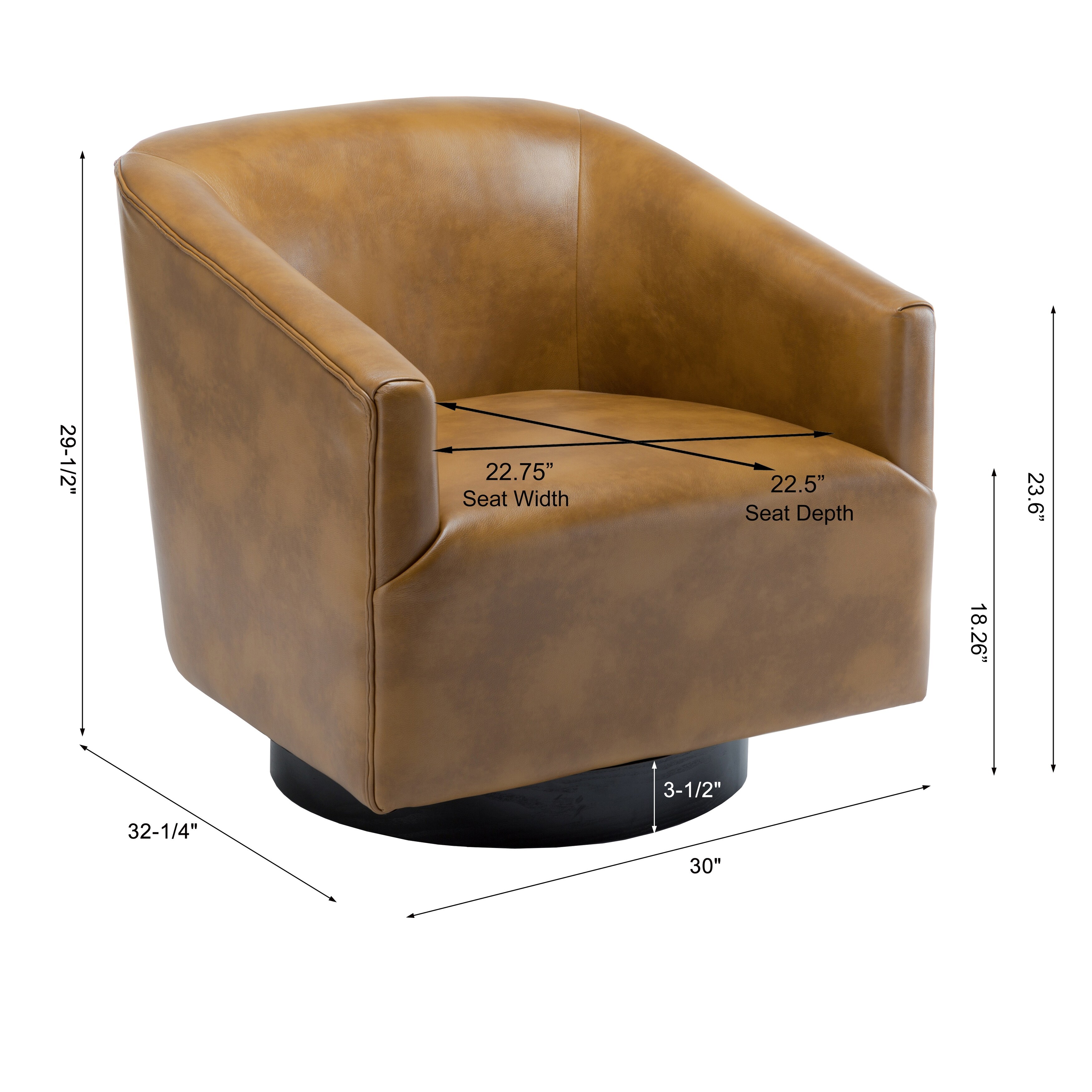 Camel colored store accent chair