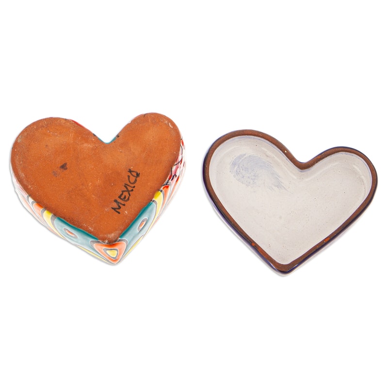 Novica Handmade Classic Romance Ceramic Decorative Box