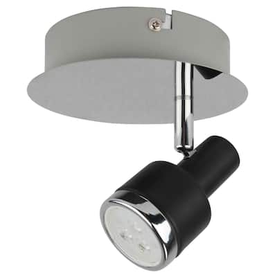 1 Light LED Lamp - Black; Chrome; Gray - Black; Chrome; Gray