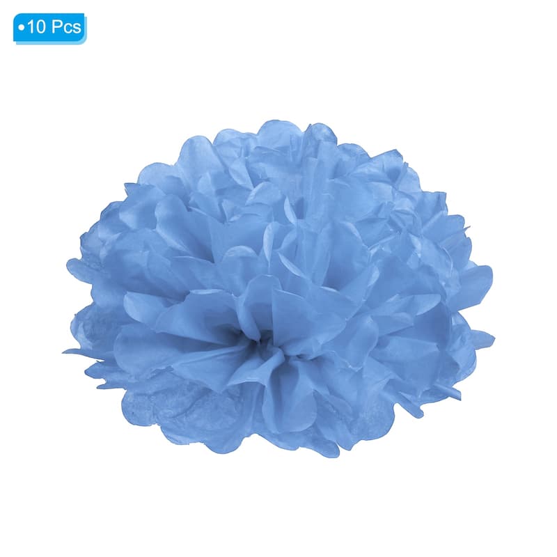 10Pcs 4" Tissue Pom Poms Paper Flowers Ball Party Wedding Decor - 4 inch