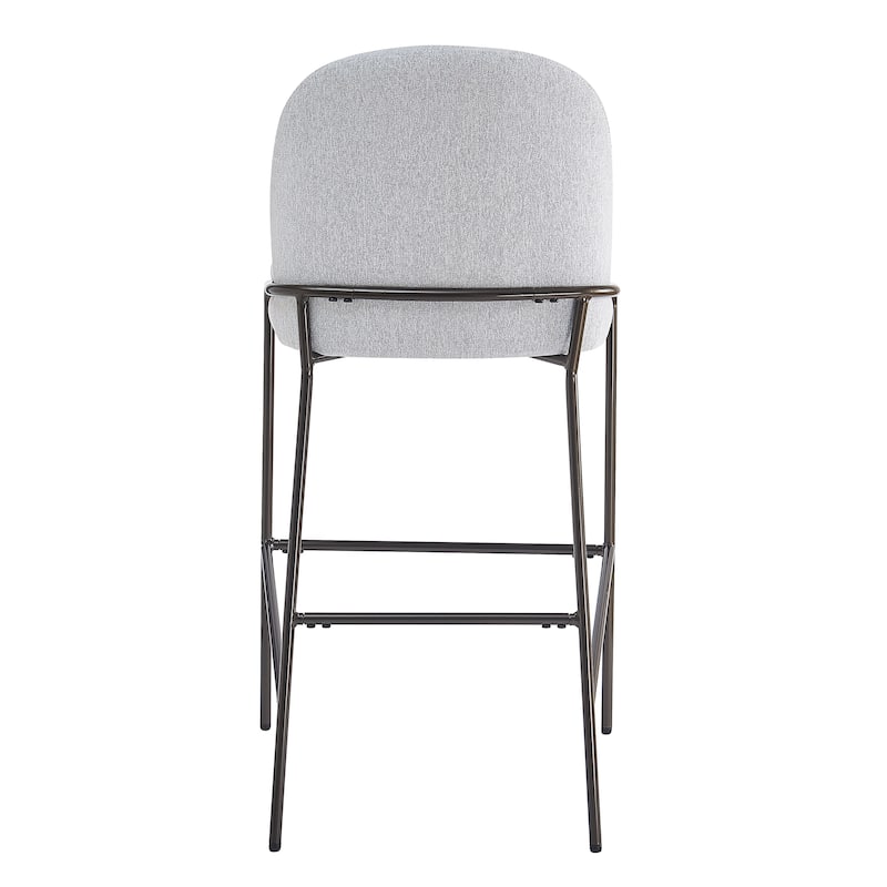 Upholstered Bar Stool Side Chair Set of 2