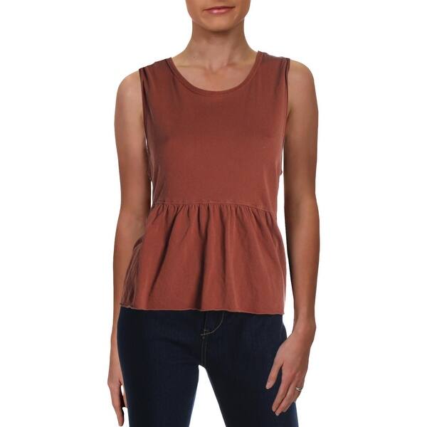 Shop We The Free Womens Anytime Tank Top Cotton Peplum Overstock 31061964