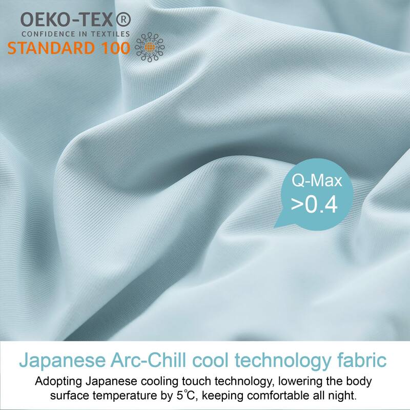 Dual-Sided Cooling Comforter Queen, Lightweight Cooling Blanket, Breathable Silk Smooth Summer Comforter for Hot Sleepers