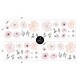 preview thumbnail 4 of 2, Sweet Jojo Designs Pink and Grey Watercolor Floral Collection Peel and Stick Wall Decal Stickers Art Nursery Decor (Set of 4)