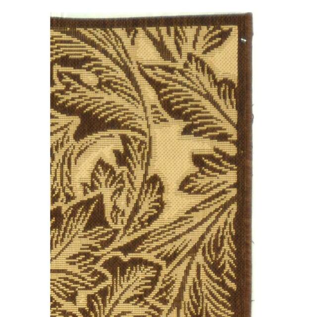 SAFAVIEH Courtyard Bettyjane Tropical Leaves Indoor/ Outdoor Area Rug