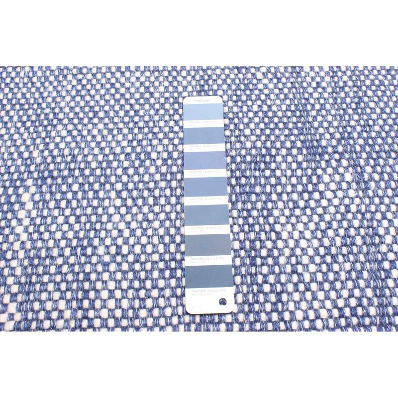 ECARPETGALLERY Braid weave Sienna Blue Wool Rug - 5'2 x 7'6