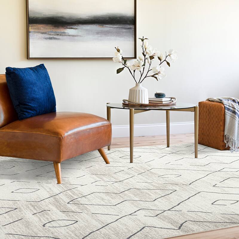 Mayson Mid-Century Modern Diamond Indoor Area Rug