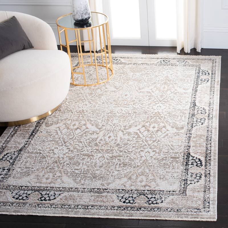 SAFAVIEH Mayflower Glady Vintage Oriental Rug - 6'7" Square - Ivory/Beige