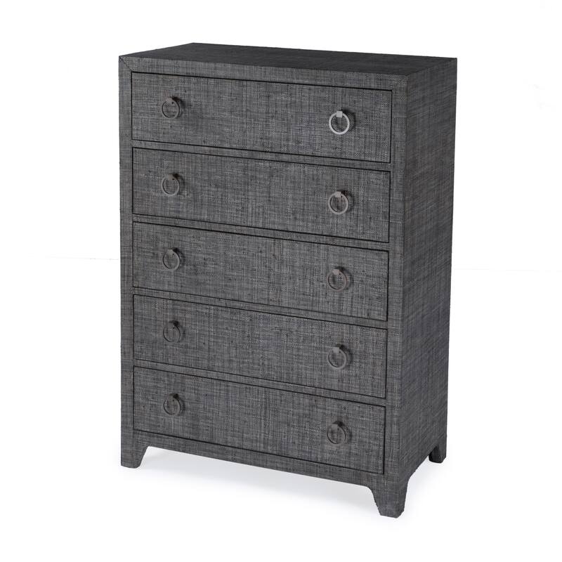 Bar Harbor 5 Drawer Raffia Dresser