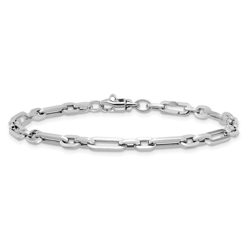 Curata 14k Yellow or White Gold Gold 7.5" 5mm Polished Oval Links Bracelet