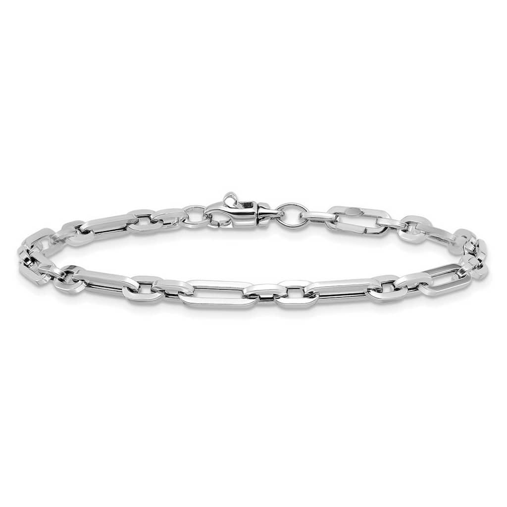 Curata 14k Yellow or White Gold Gold 7.5" 5mm Polished Oval Links Bracelet