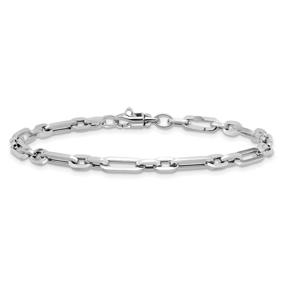 Curata 14k Solid Gold Gold 7.5" 5mm Polished Oval Links Bracelet