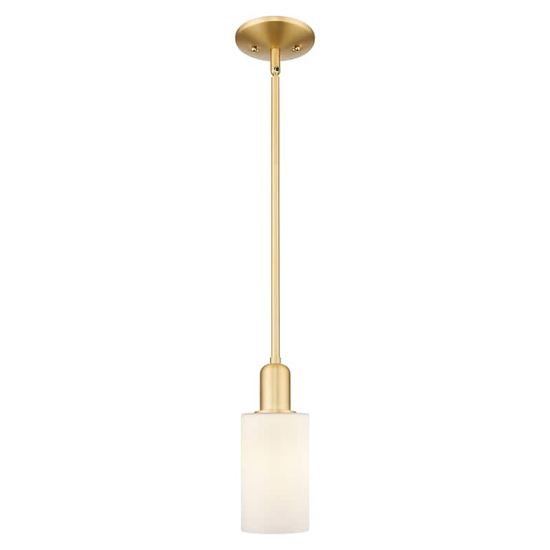 Innovations Lighting Endless Possibilities Arcadia - Clymer - 1 Light 4" Stem Hung Mini Pendant - Satin Gold/Matte White