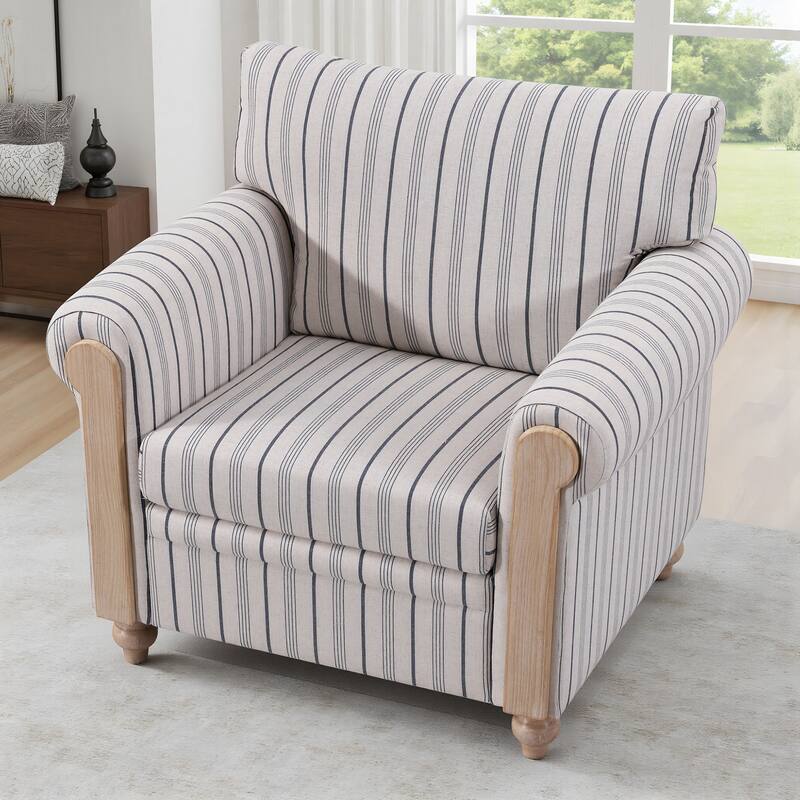 GDFStudio - Upholstered Sofa Chair with Wood Frame