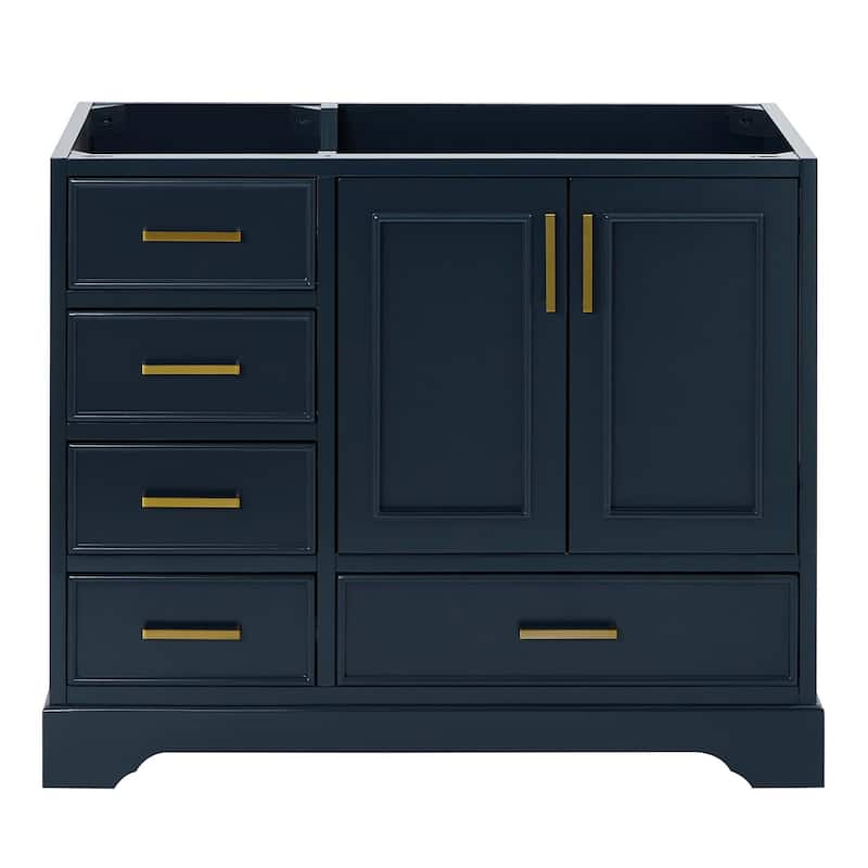 Ariel M042S-R-BC Stafford 43" Single Free Standing Vanity Cabinet Only - Midnight Blue - Painted
