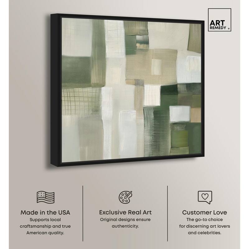 Pale Jade Green II Canvas by Art Remedy