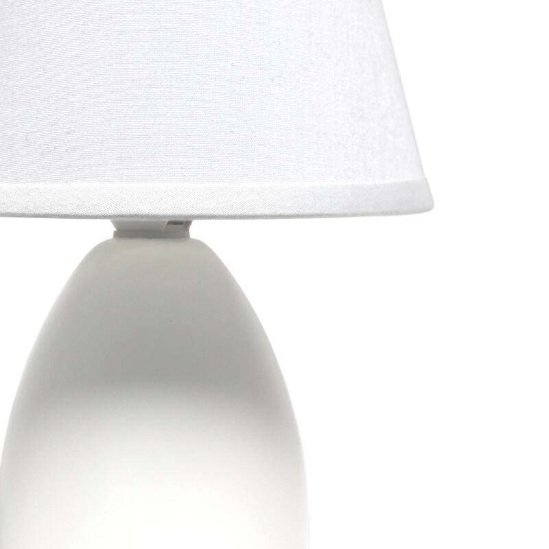 9.45" Petite Oblong Lamp 2 Pack Set w Matching Fabric Shade
