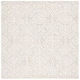 preview thumbnail 89 of 104, SAFAVIEH Handmade Blossom Mahalia Modern Floral Wool Rug 6' x 6' Square - Silver/Ivory