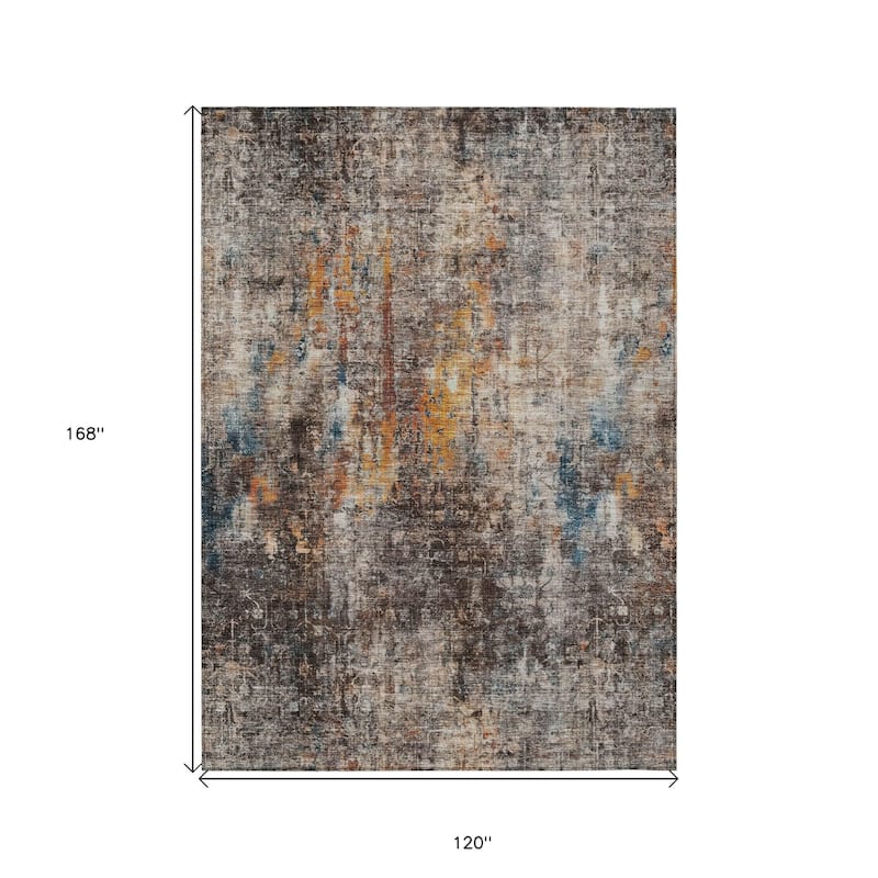 HomeRoots Abstract Transitional Rectangle Outdoor Rug