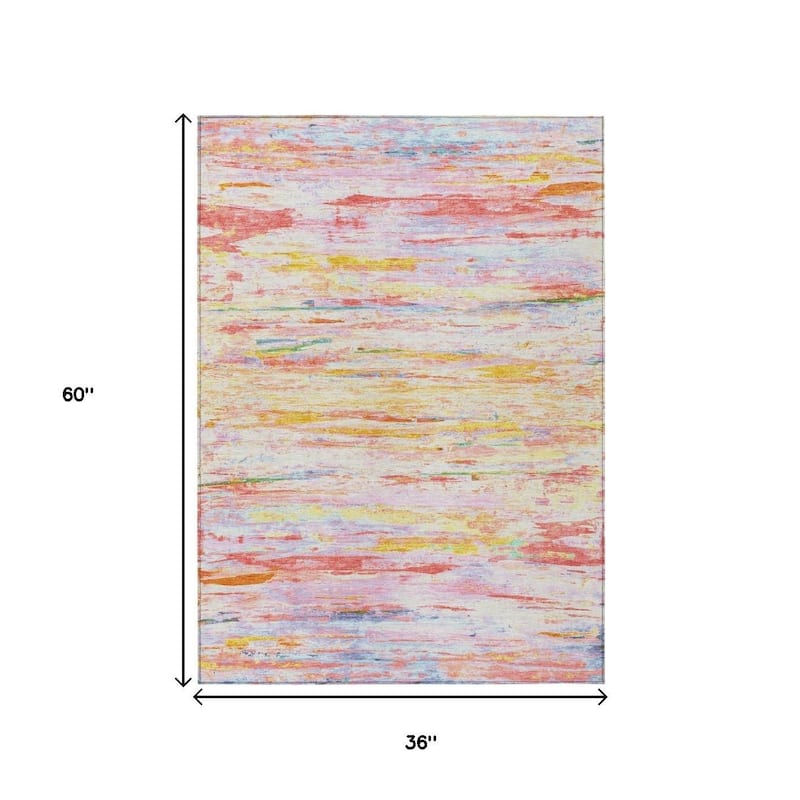 HomeRoots Abstract Transitional Rectangle Outdoor Rug
