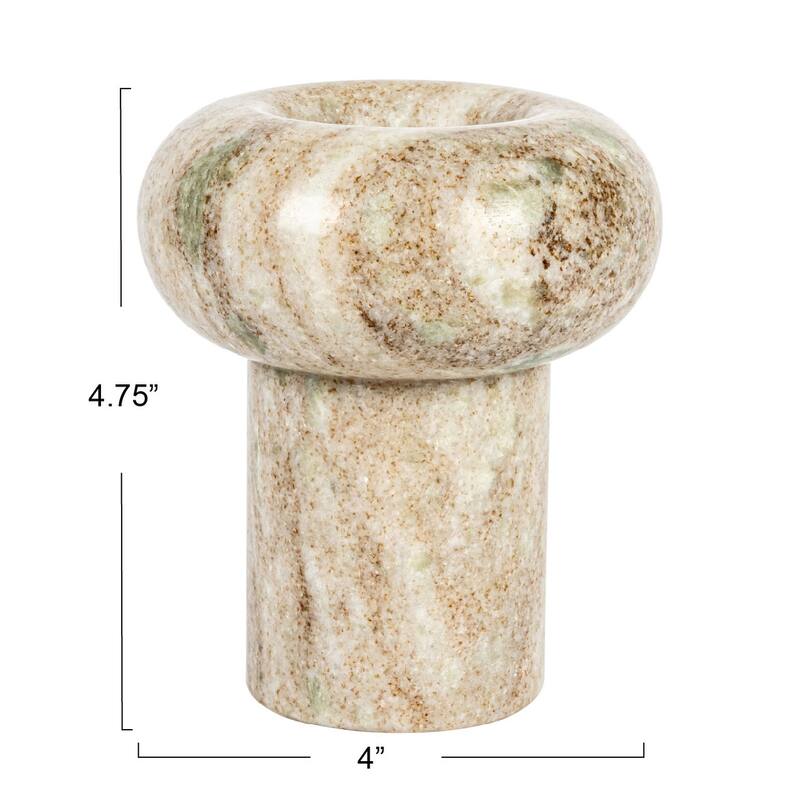 Marble Tealight Holder - 4.0"L x 4.0"W x 4.8"H