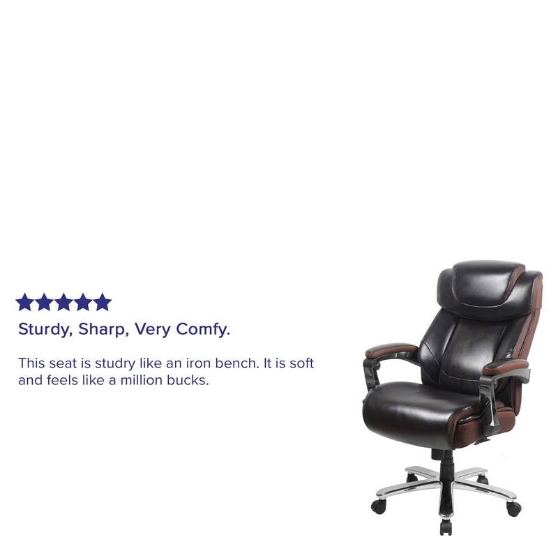 Big & Tall LeatherSoft Executive Swivel Ergonomic Office Chair