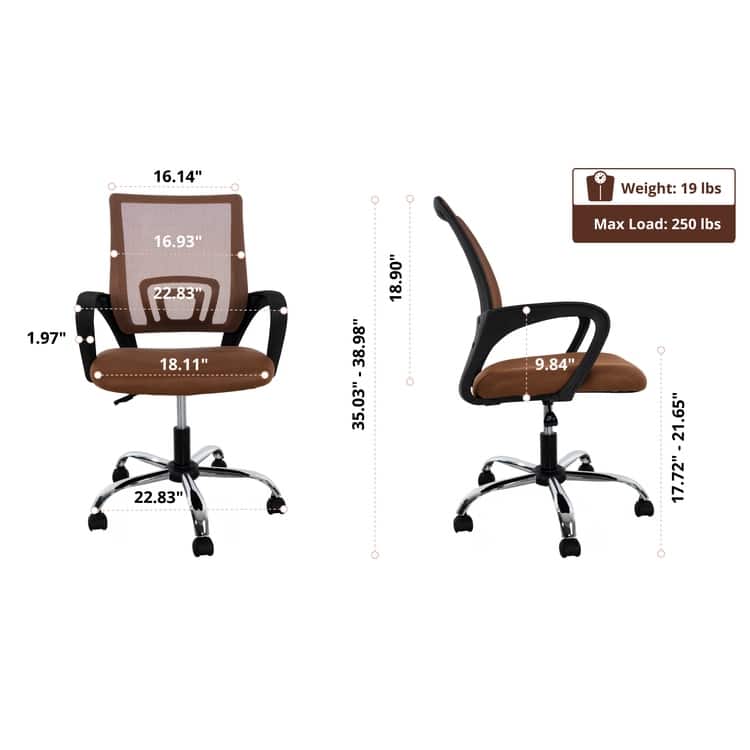 Ergonomic Breathable Mesh Office Chair – Adjustable Design with Lumbar Support and Enhanced Mobility with 360° Swivel Wheels