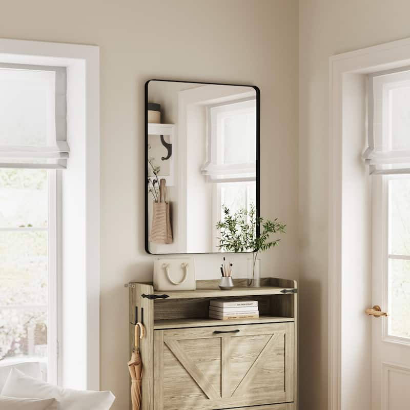 Aluminum Alloy Framed Wall Mounted Bathroom Vanity Mirror