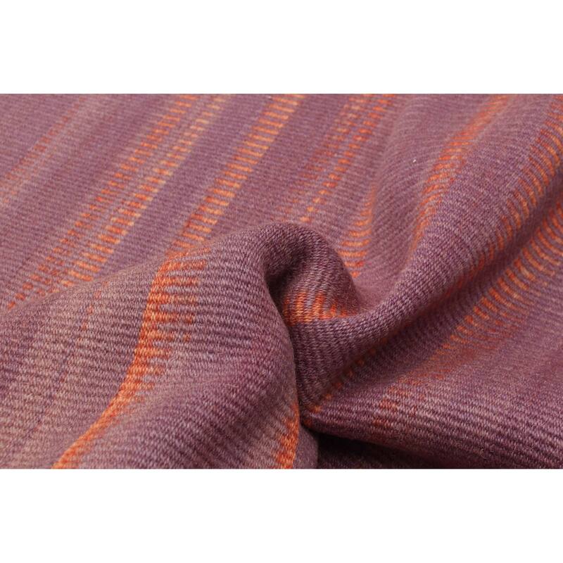 ECARPETGALLERY Flat-Weave Ankara FW Purple Wool Kilim - 5'11 x 8'11