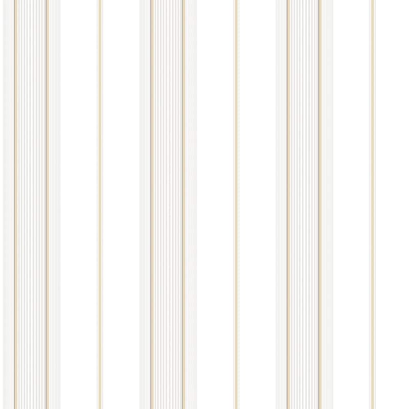 Galerie Wallcoverings Smart Stripes 2 Slim Stripe Vinyl on Non-Woven Matte Wallpaper Roll - 33 feet x 21 inches - Grey/Beige/White