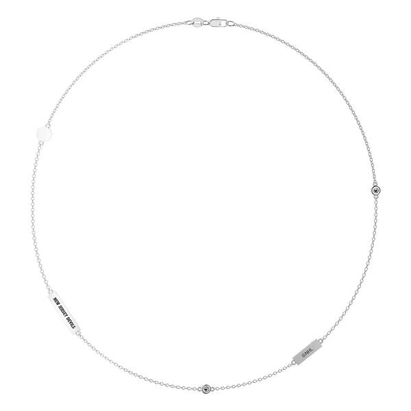 Shop New Jersey Devils Sterling Silver Black Onyx Engraved Diamond 5 Station Necklace In Red Black On Sale Overstock 29916312